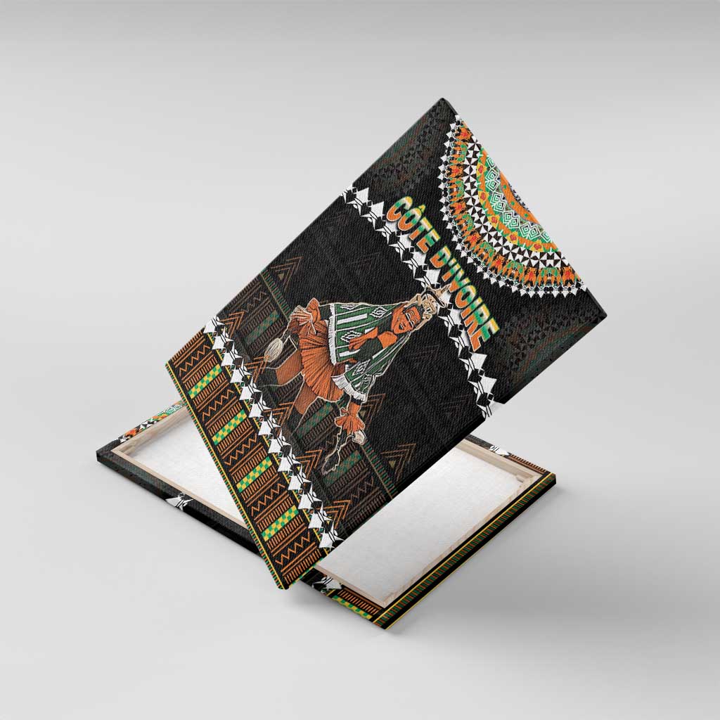 Ivory Coast Festival Of Masks Canvas Wall Art Traditional Zaouli Dance LT05 - Wonder Print Shop