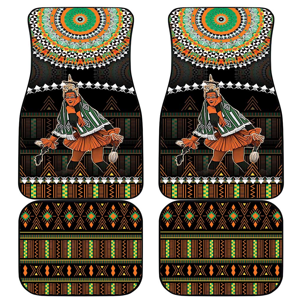 Ivory Coast Festival Of Masks Car Mats Traditional Zaouli Dance LT05 - Wonder Print Shop