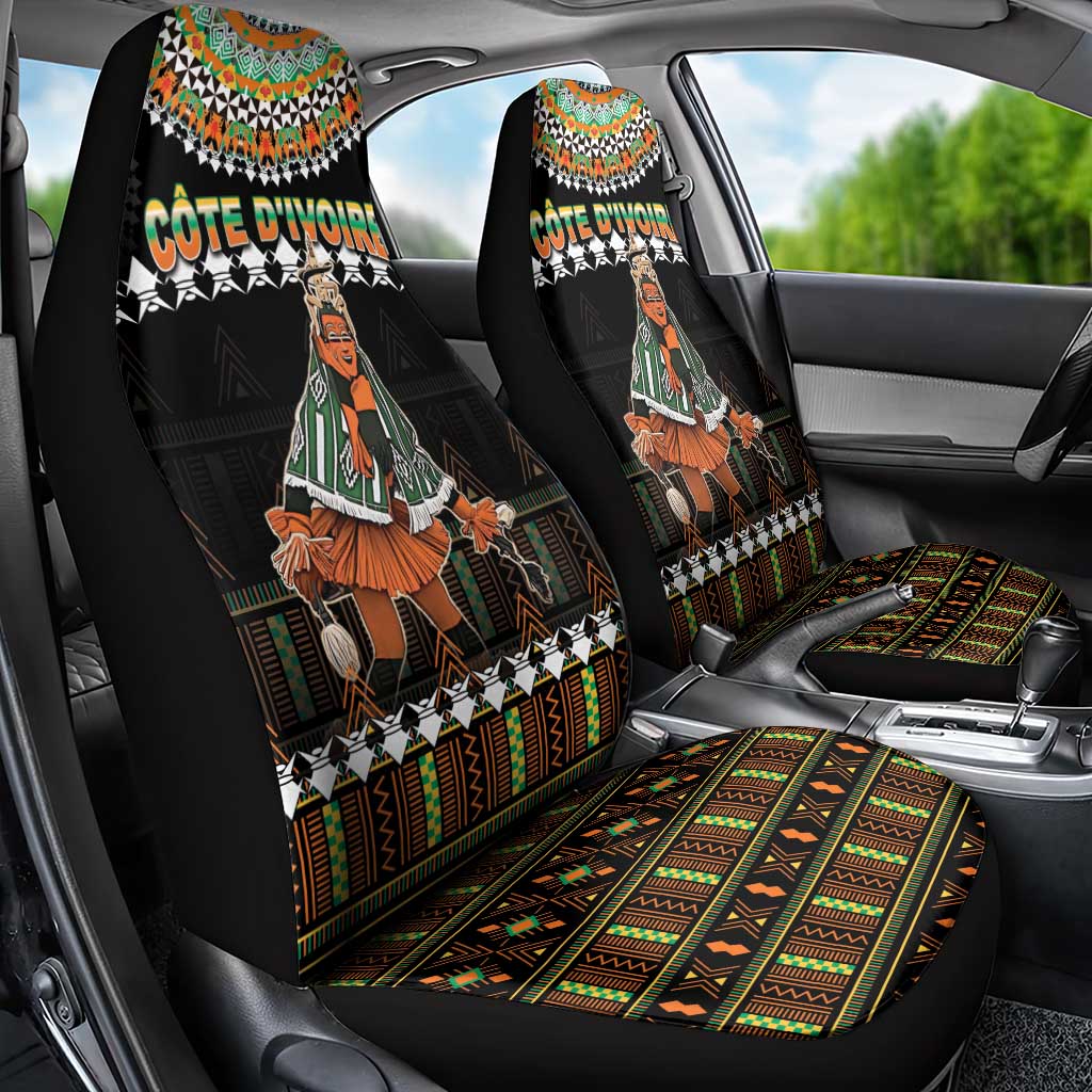 Ivory Coast Festival Of Masks Car Seat Cover Traditional Zaouli Dance LT05 - Wonder Print Shop
