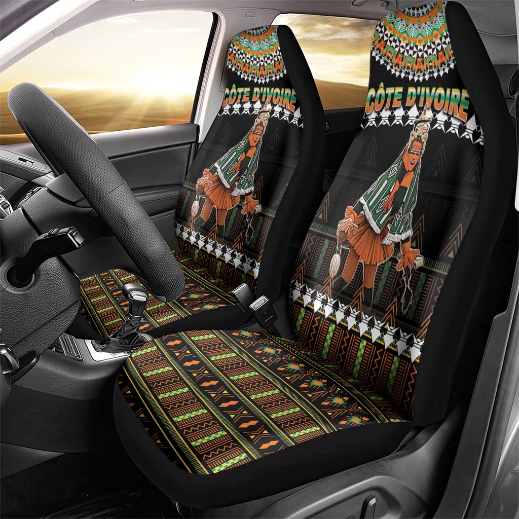 Ivory Coast Festival Of Masks Car Seat Cover Traditional Zaouli Dance LT05 - Wonder Print Shop