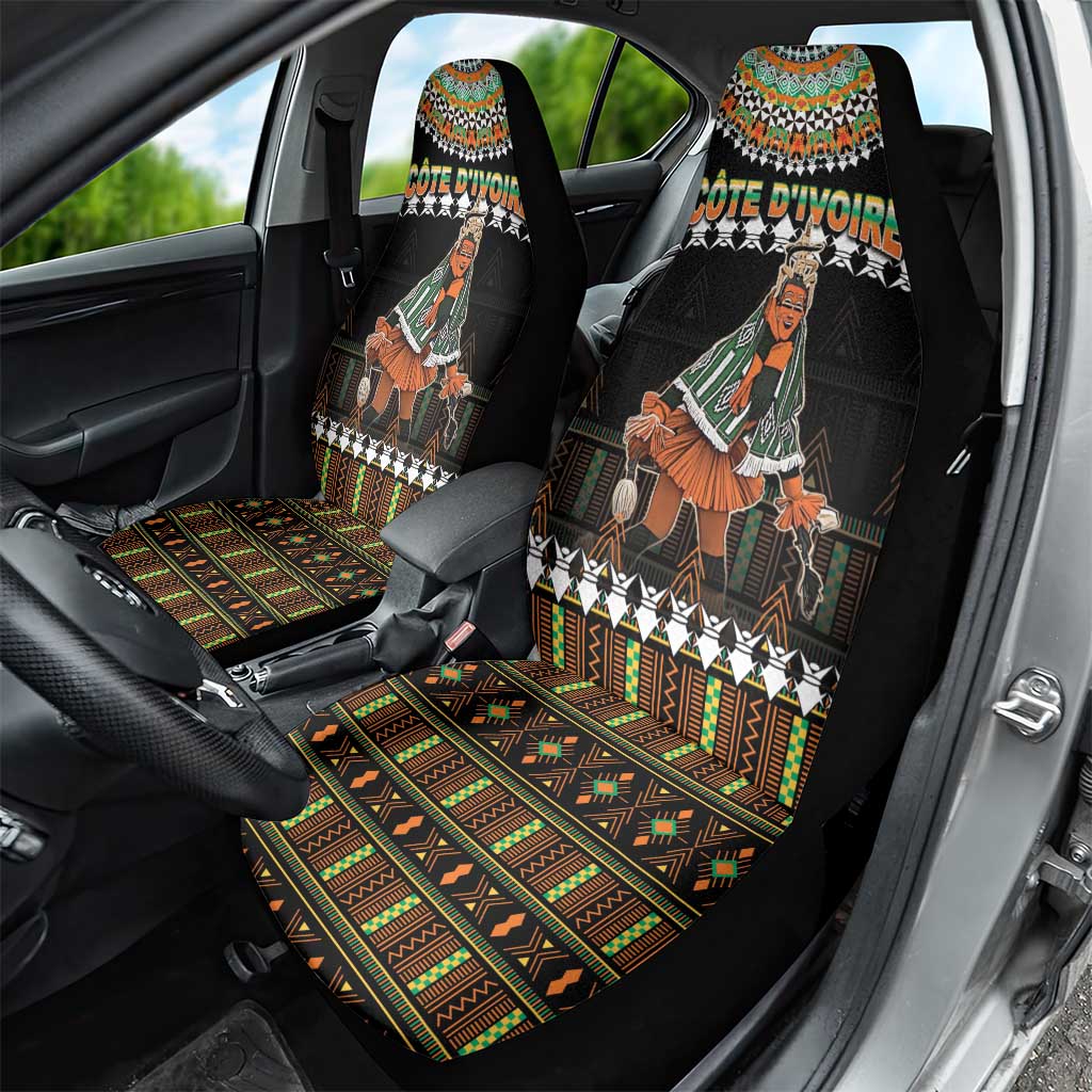Ivory Coast Festival Of Masks Car Seat Cover Traditional Zaouli Dance LT05 - Wonder Print Shop