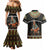 Ivory Coast Festival Of Masks Couples Matching Mermaid Dress and Hawaiian Shirt Traditional Zaouli Dance LT05 - Wonder Print Shop