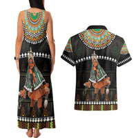 Ivory Coast Festival Of Masks Couples Matching Tank Maxi Dress and Hawaiian Shirt Traditional Zaouli Dance LT05 - Wonder Print Shop
