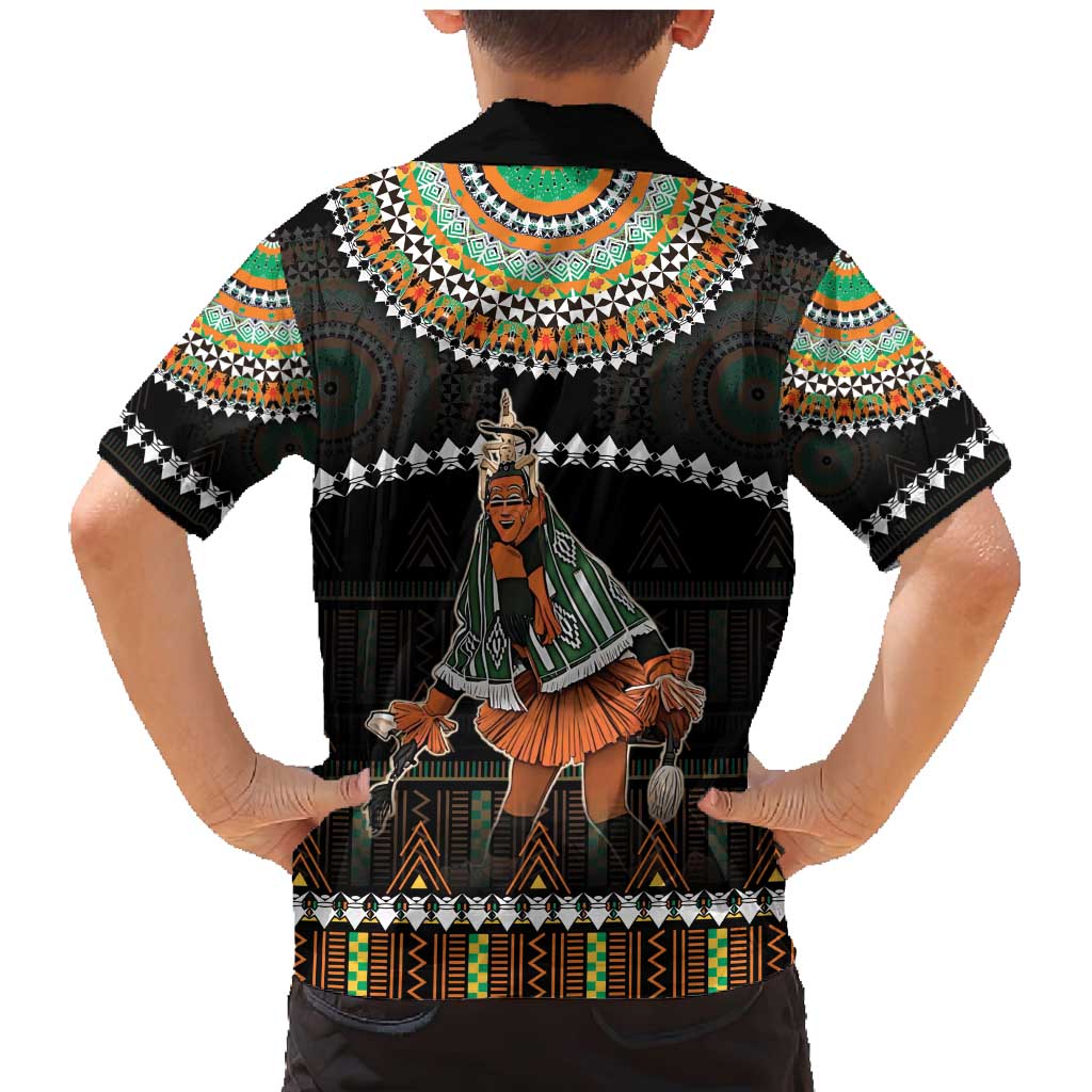 Ivory Coast Festival Of Masks Family Matching Mermaid Dress and Hawaiian Shirt Traditional Zaouli Dance LT05 - Wonder Print Shop
