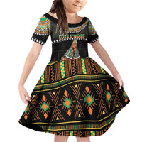 Ivory Coast Festival Of Masks Family Matching Off Shoulder Short Dress and Hawaiian Shirt Traditional Zaouli Dance LT05 - Wonder Print Shop