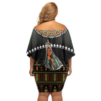 Ivory Coast Festival Of Masks Family Matching Off Shoulder Short Dress and Hawaiian Shirt Traditional Zaouli Dance LT05 - Wonder Print Shop