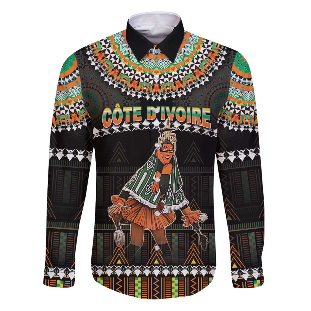Ivory Coast Festival Of Masks Family Matching Puletasi and Hawaiian Shirt Traditional Zaouli Dance LT05 - Wonder Print Shop