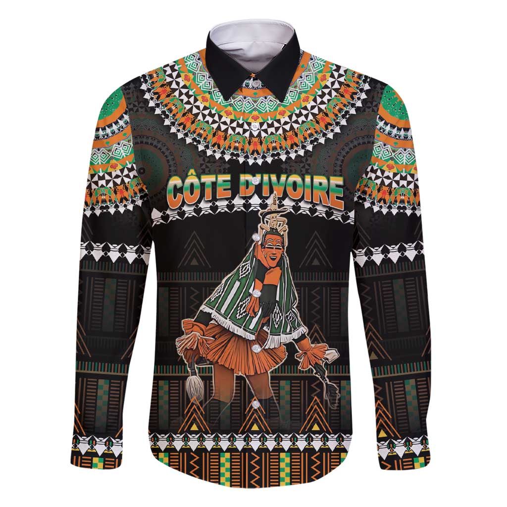 Ivory Coast Festival Of Masks Family Matching Short Sleeve Bodycon Dress and Hawaiian Shirt Traditional Zaouli Dance LT05 - Wonder Print Shop