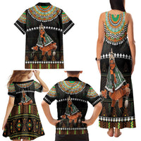 Ivory Coast Festival Of Masks Family Matching Tank Maxi Dress and Hawaiian Shirt Traditional Zaouli Dance LT05 - Wonder Print Shop