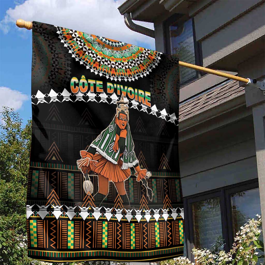 Ivory Coast Festival Of Masks Garden Flag Traditional Zaouli Dance LT05 - Wonder Print Shop