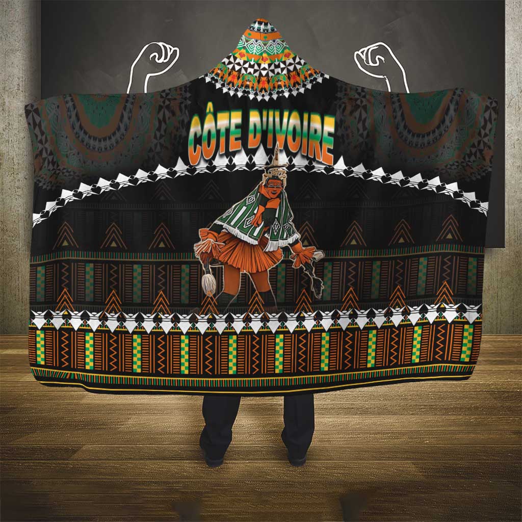 Ivory Coast Festival Of Masks Hooded Blanket Traditional Zaouli Dance