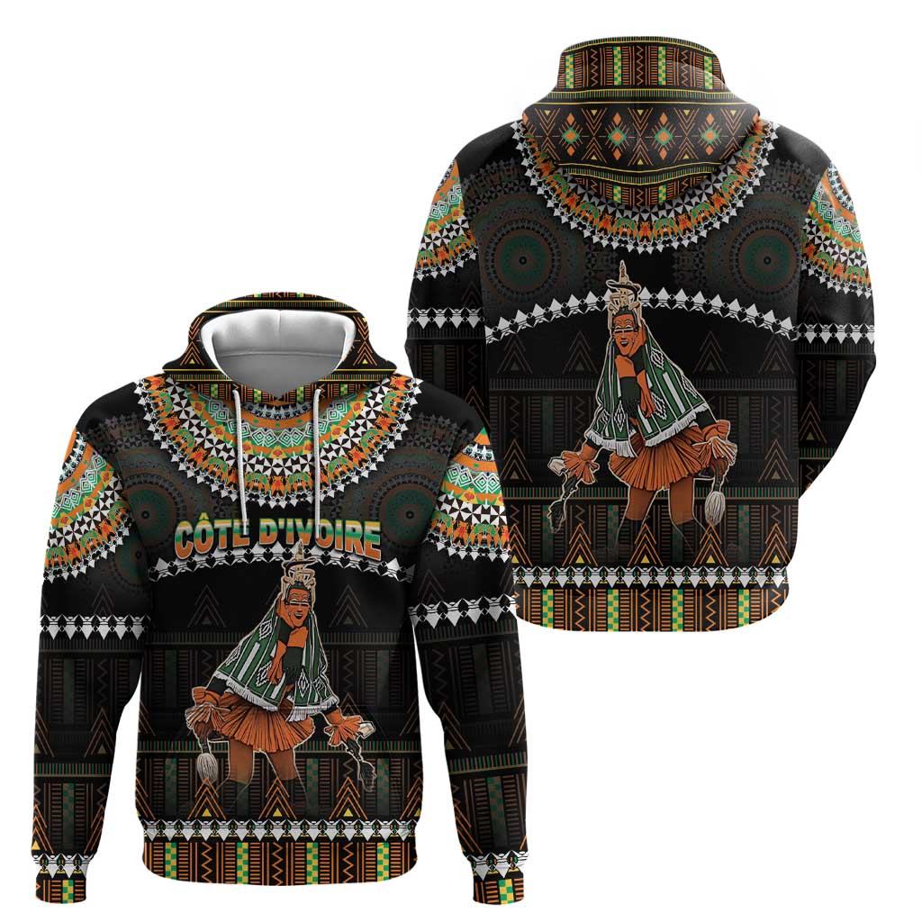 Ivory Coast Festival Of Masks Hoodie Traditional Zaouli Dance LT05 - Wonder Print Shop