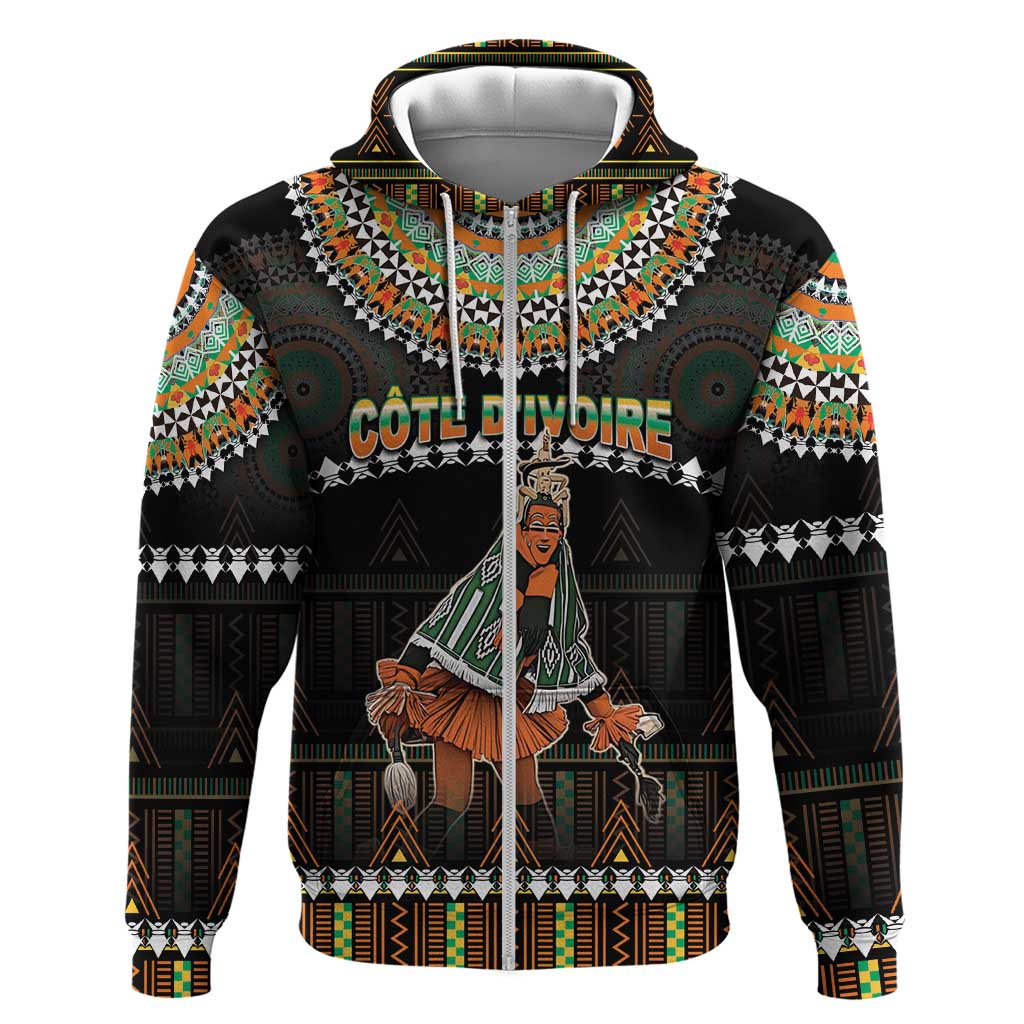 Ivory Coast Festival Of Masks Hoodie Traditional Zaouli Dance LT05 - Wonder Print Shop