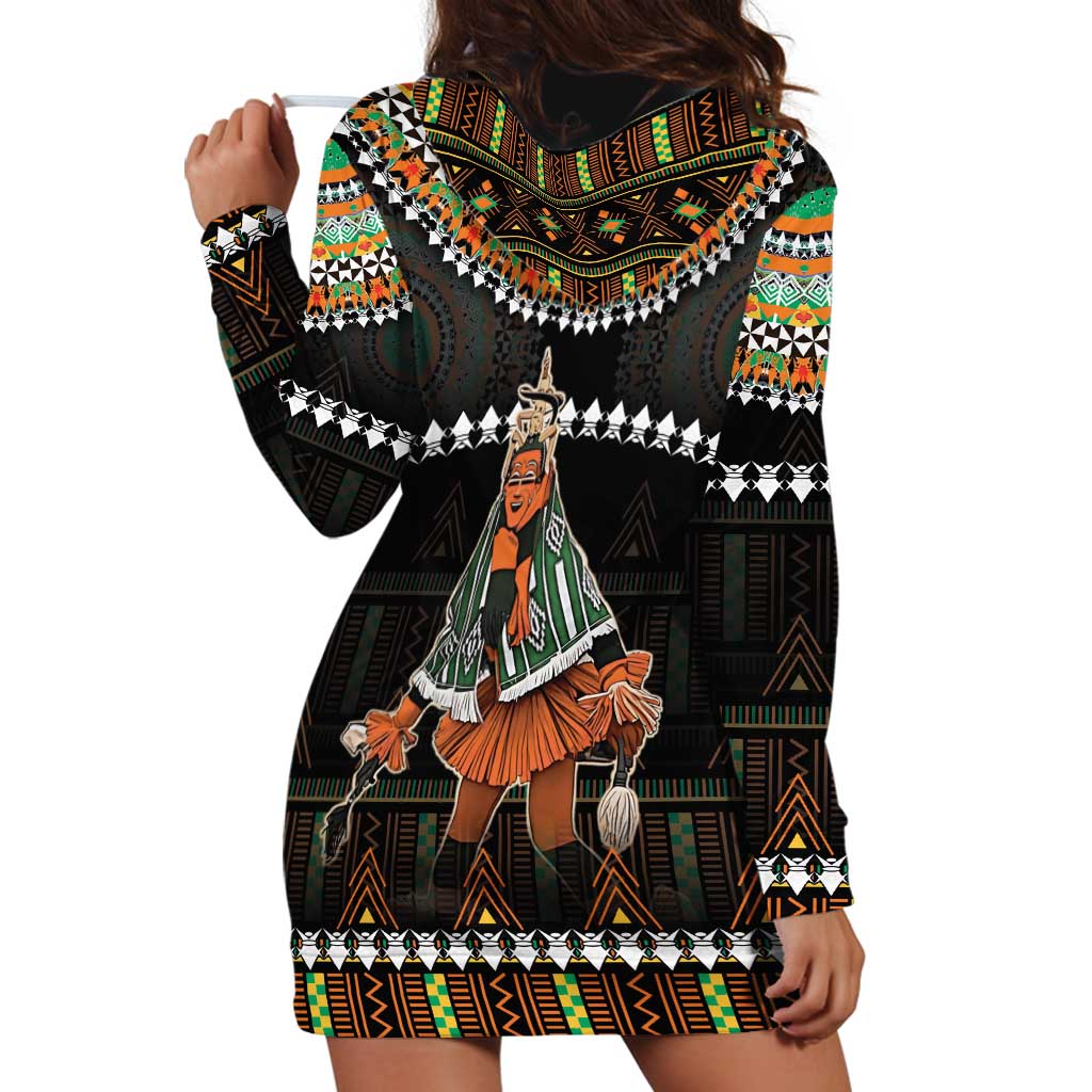 Ivory Coast Festival Of Masks Hoodie Dress Traditional Zaouli Dance LT05 - Wonder Print Shop