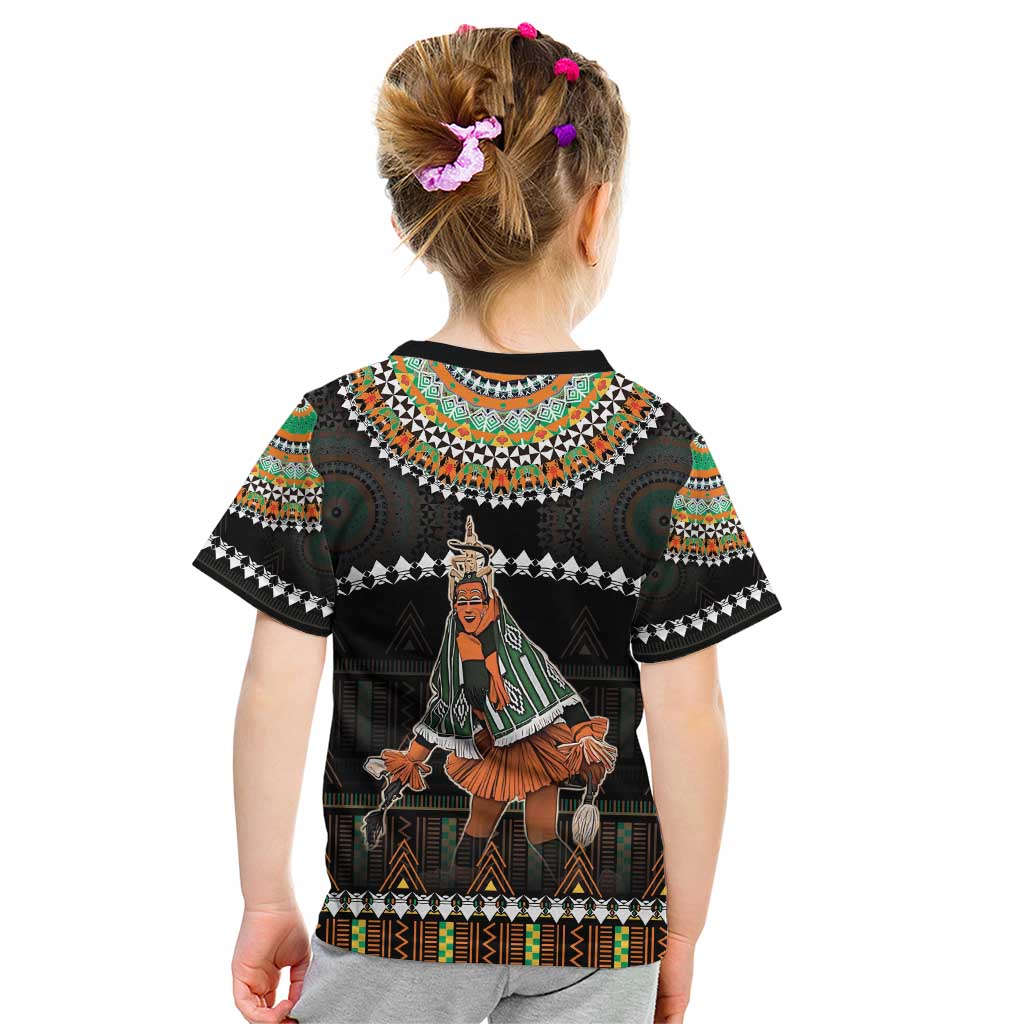 Ivory Coast Festival Of Masks Kid T Shirt Traditional Zaouli Dance LT05 - Wonder Print Shop