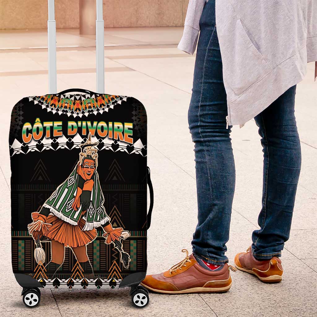 Ivory Coast Festival Of Masks Luggage Cover Traditional Zaouli Dance LT05 - Wonder Print Shop