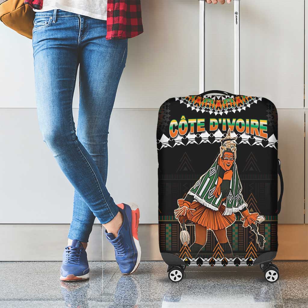 Ivory Coast Festival Of Masks Luggage Cover Traditional Zaouli Dance LT05 - Wonder Print Shop