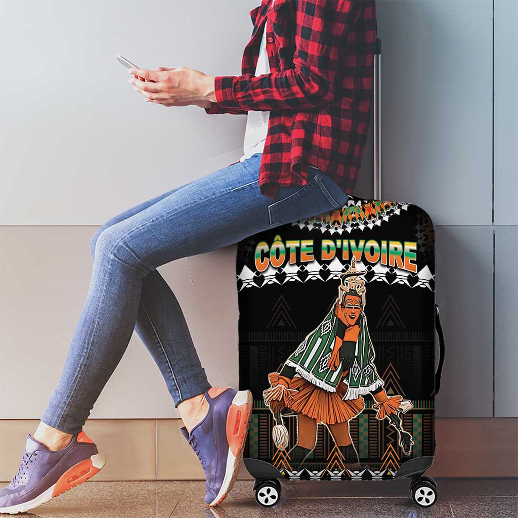Ivory Coast Festival Of Masks Luggage Cover Traditional Zaouli Dance LT05 - Wonder Print Shop