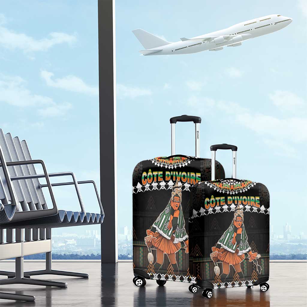 Ivory Coast Festival Of Masks Luggage Cover Traditional Zaouli Dance LT05 - Wonder Print Shop