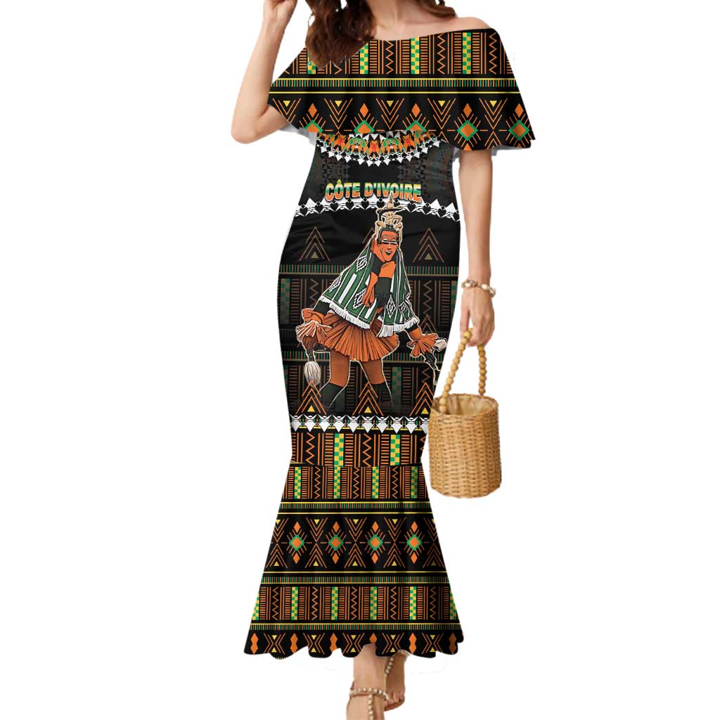 Ivory Coast Festival Of Masks Mermaid Dress Traditional Zaouli Dance LT05 - Wonder Print Shop
