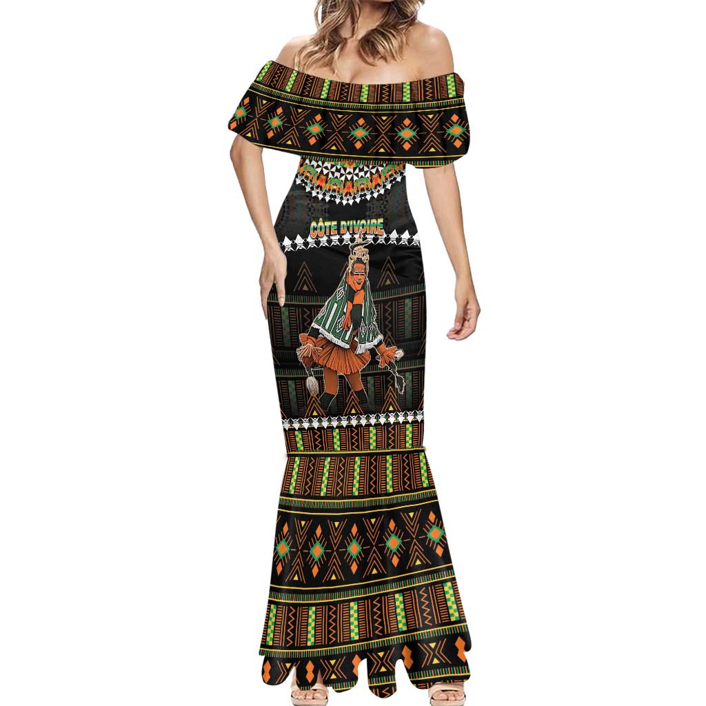 Ivory Coast Festival Of Masks Mermaid Dress Traditional Zaouli Dance LT05 - Wonder Print Shop