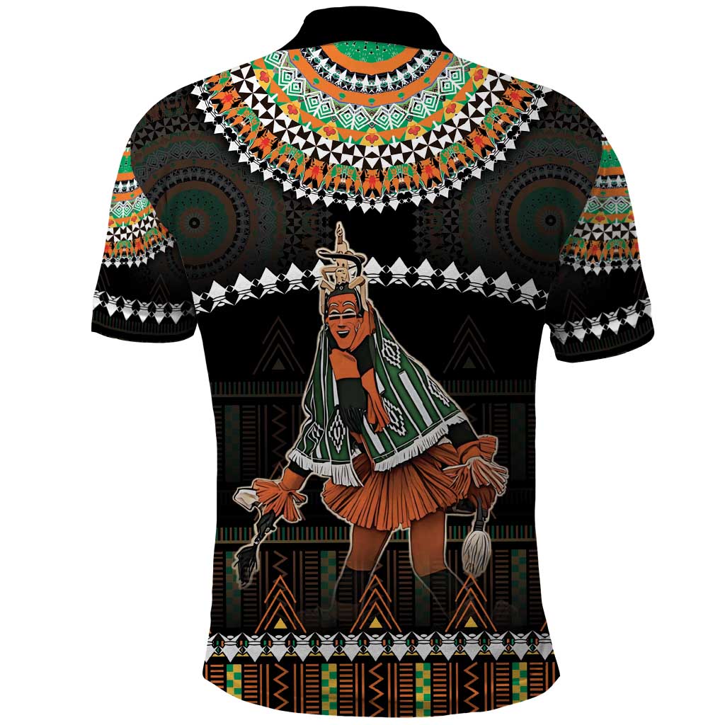 Ivory Coast Festival Of Masks Polo Shirt Traditional Zaouli Dance LT05 - Wonder Print Shop