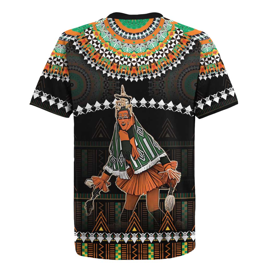Ivory Coast Festival Of Masks Rugby Jersey Traditional Zaouli Dance LT05 - Wonder Print Shop