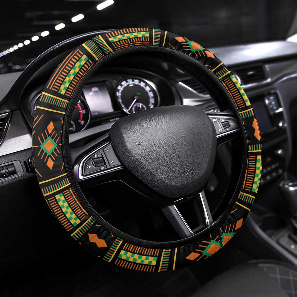 Ivory Coast Festival Of Masks Steering Wheel Cover Traditional Zaouli Dance LT05 - Wonder Print Shop