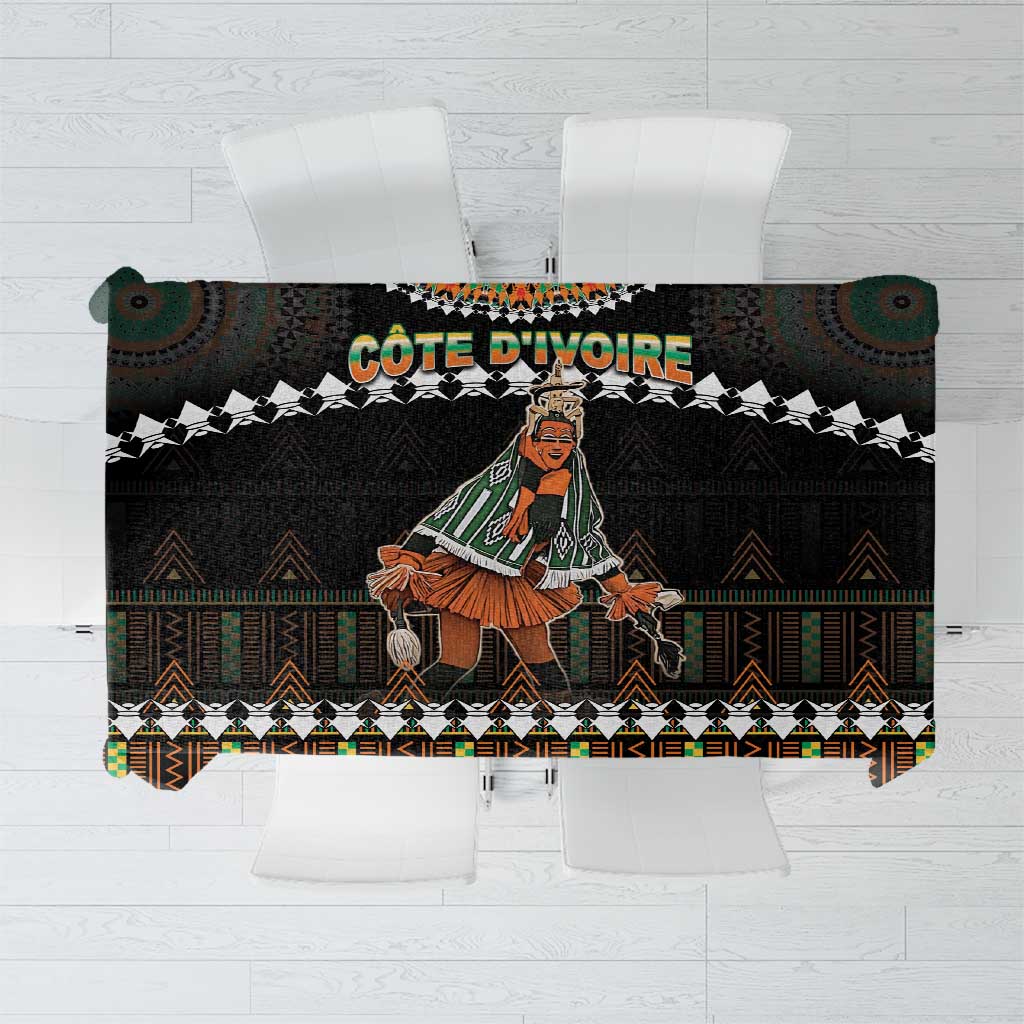 Ivory Coast Festival Of Masks Tablecloth Traditional Zaouli Dance LT05 - Wonder Print Shop