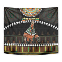 Ivory Coast Festival Of Masks Tapestry Traditional Zaouli Dance LT05 - Wonder Print Shop