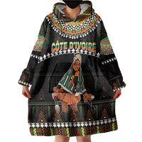 Ivory Coast Festival Of Masks Wearable Blanket Hoodie Traditional Zaouli Dance LT05 - Wonder Print Shop