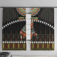Ivory Coast Festival Of Masks Window Curtain Traditional Zaouli Dance LT05 - Wonder Print Shop