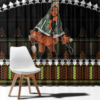 Ivory Coast Festival Of Masks Window Curtain Traditional Zaouli Dance LT05 - Wonder Print Shop
