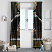 Ivory Coast Festival Of Masks Window Curtain Traditional Zaouli Dance LT05 - Wonder Print Shop