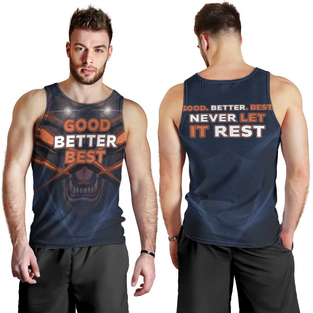 Good Better Best Chicago Football Inspirational Men Tank Top Fierce Bears Spirit - Wonder Print Shop
