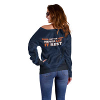 Good Better Best Chicago Football Inspirational Off Shoulder Sweater Fierce Bears Spirit - Wonder Print Shop