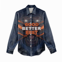 Good Better Best Chicago Football Inspirational Women Casual Shirt Fierce Bears Spirit - Wonder Print Shop