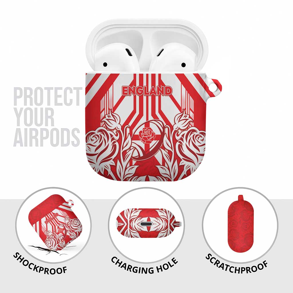 England Red Rose Rugby AirPods Case Sporty Style - Wonder Print Shop