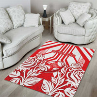 England Red Rose Rugby Area Rug Sporty Style - Wonder Print Shop