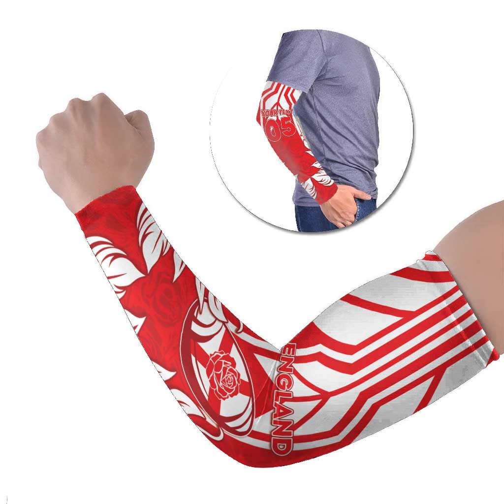 England Red Rose Rugby Custom Arm Sleeves Sporty Style - Wonder Print Shop