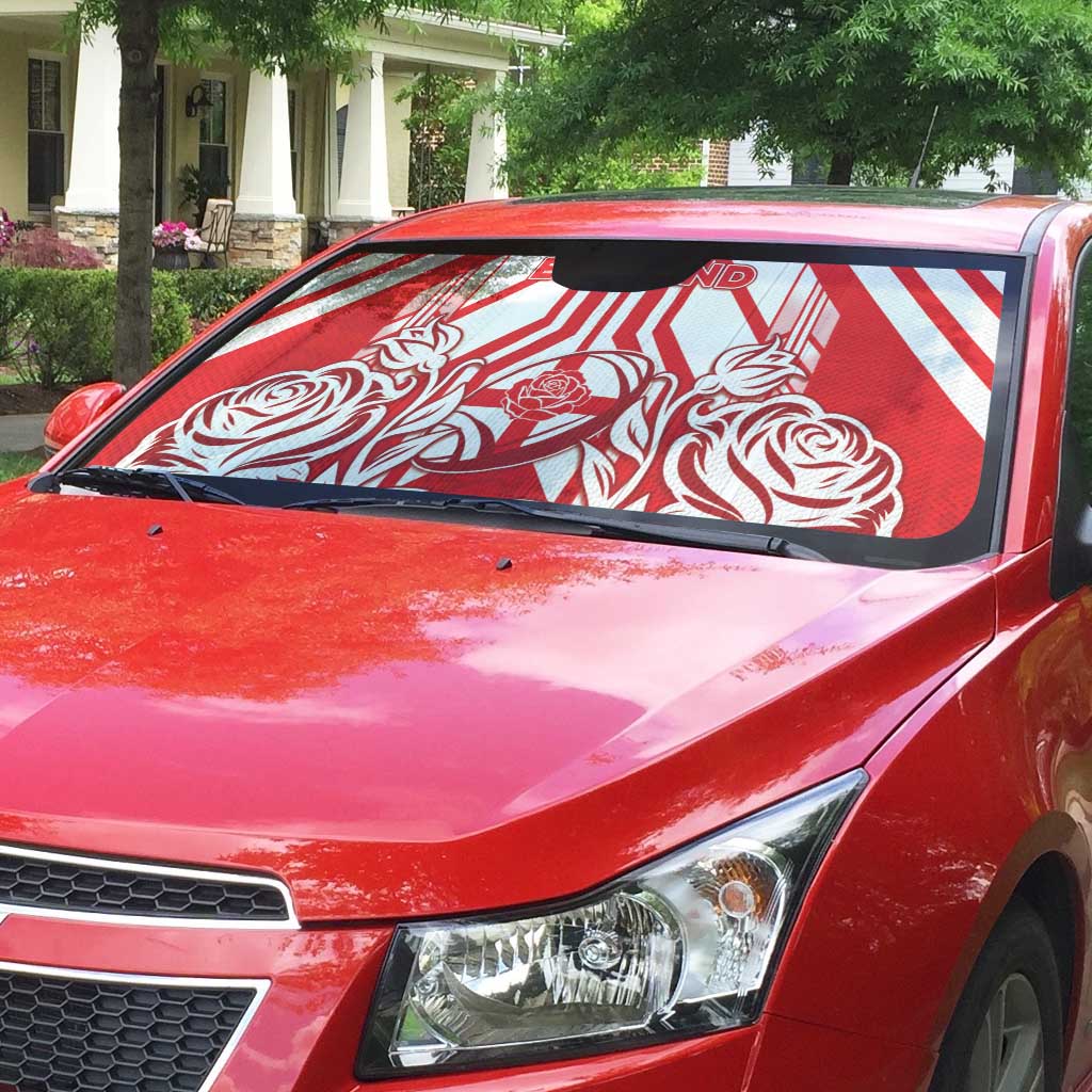 England Red Rose Rugby Auto Sun Shade Sporty Style - Wonder Print Shop