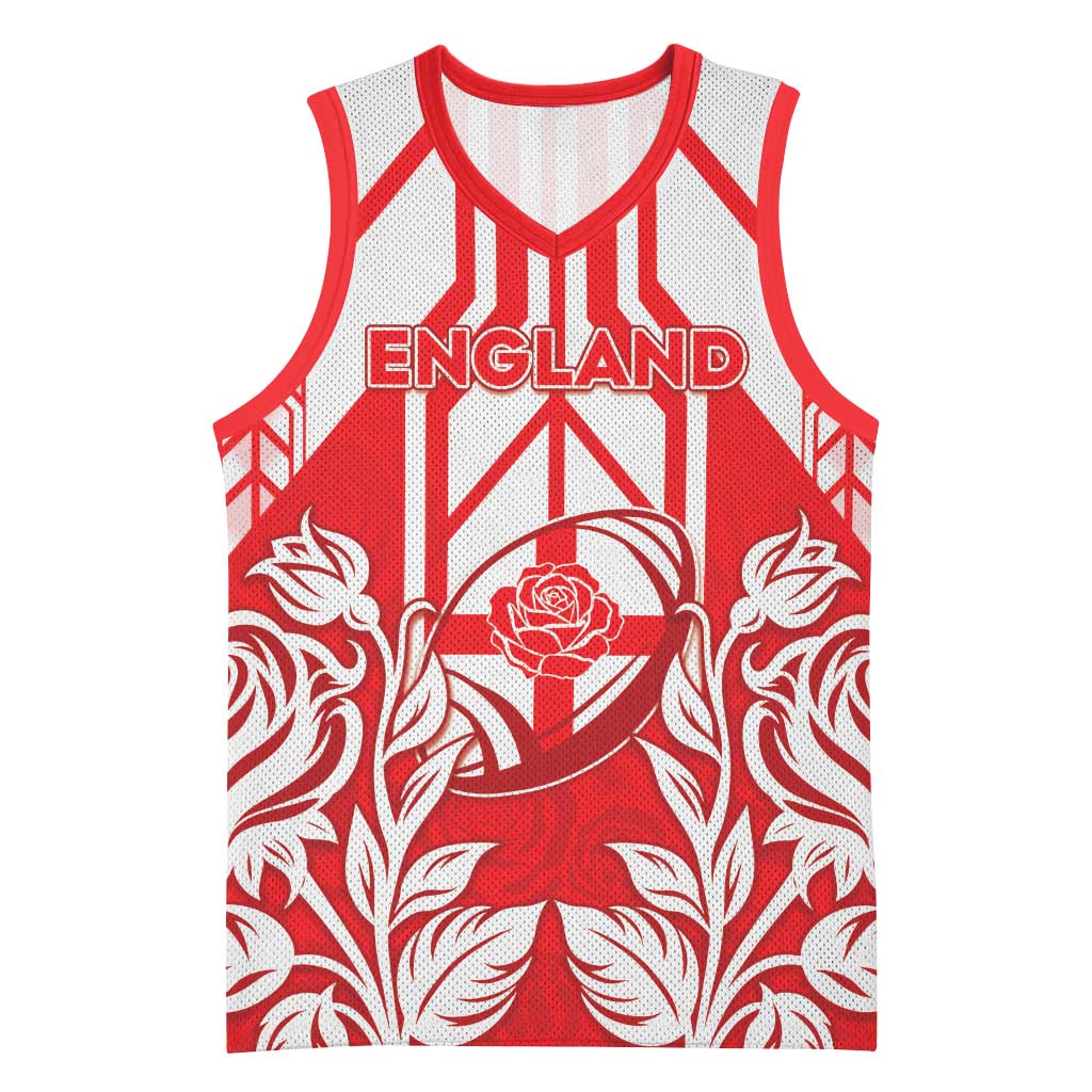 England Red Rose Rugby Custom Basketball Jersey Sporty Style - Wonder Print Shop