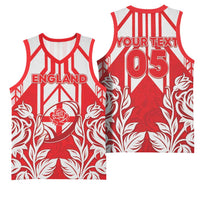 England Red Rose Rugby Custom Basketball Jersey Sporty Style - Wonder Print Shop