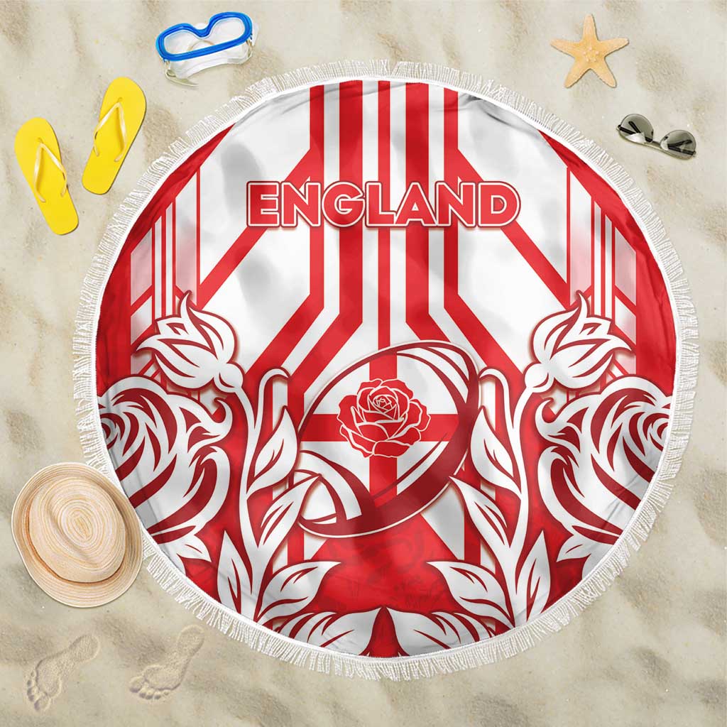 England Red Rose Rugby Beach Blanket Sporty Style - Wonder Print Shop