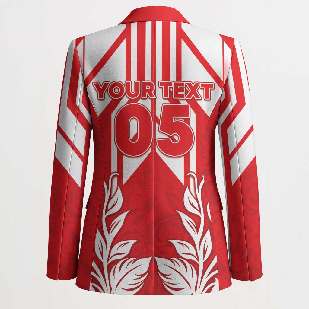England Red Rose Rugby Custom Blazer Sporty Style - Wonder Print Shop