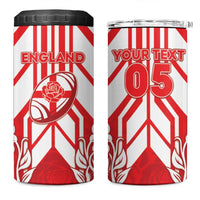 England Red Rose Rugby Custom 4 in 1 Can Cooler Tumbler Sporty Style - Wonder Print Shop