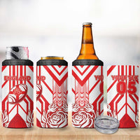England Red Rose Rugby Custom 4 in 1 Can Cooler Tumbler Sporty Style - Wonder Print Shop
