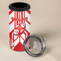 England Red Rose Rugby Custom 4 in 1 Can Cooler Tumbler Sporty Style - Wonder Print Shop
