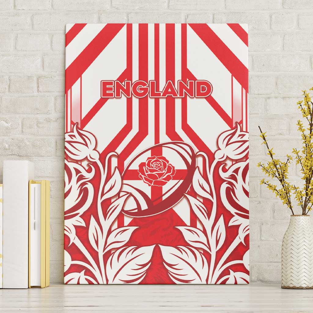 England Red Rose Rugby Canvas Wall Art Sporty Style - Wonder Print Shop