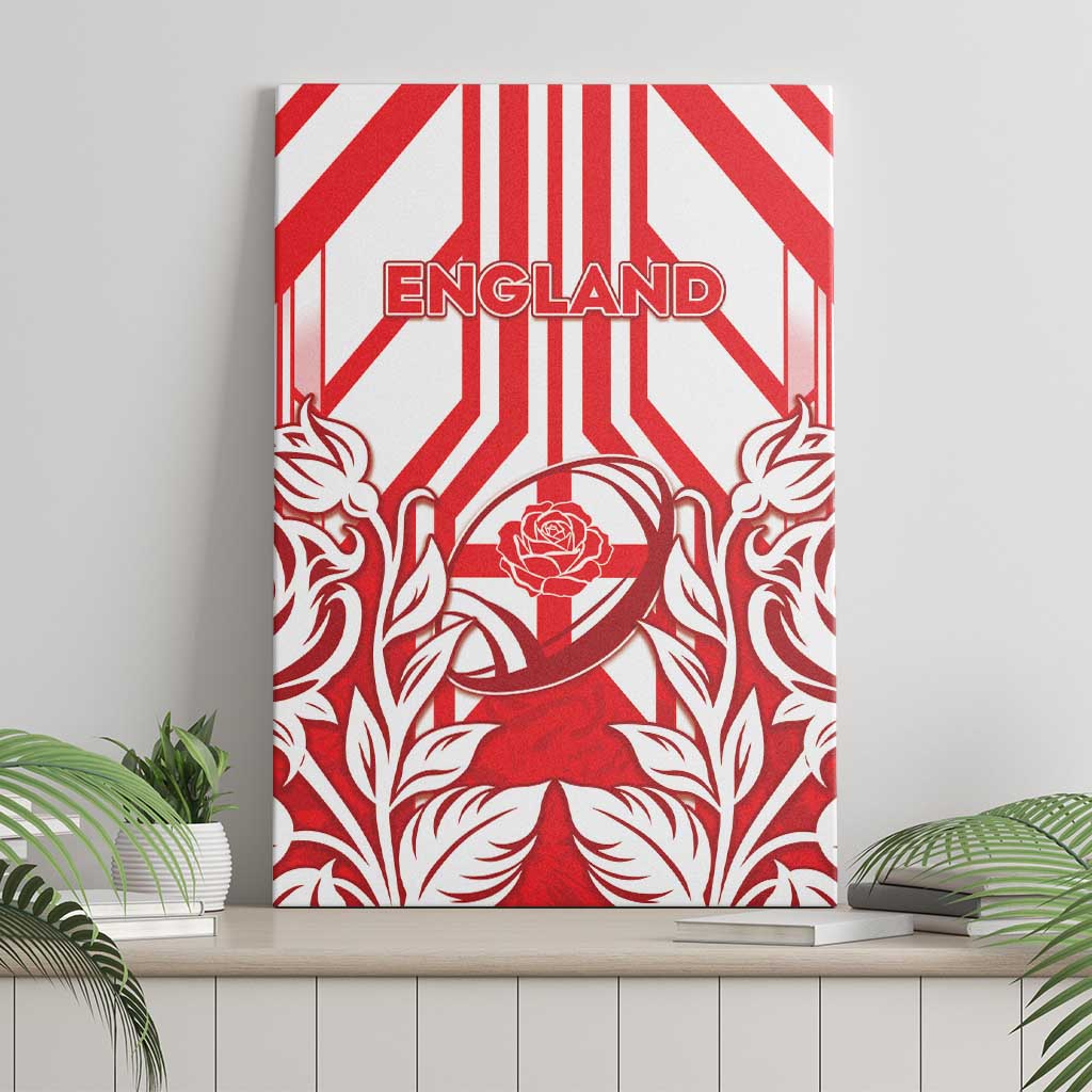 England Red Rose Rugby Canvas Wall Art Sporty Style - Wonder Print Shop